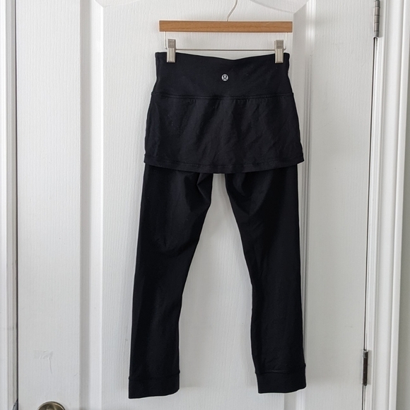 LULULEMON A Go Go Crop pants Black size 2 W6A22S @R - Picture 5 of 8